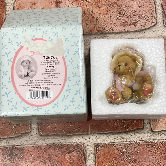 Cherished Teddies “Pansy” teddy bear figurine by Priscilla Hillman - Picture 3 of 4
